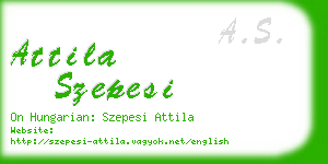 attila szepesi business card